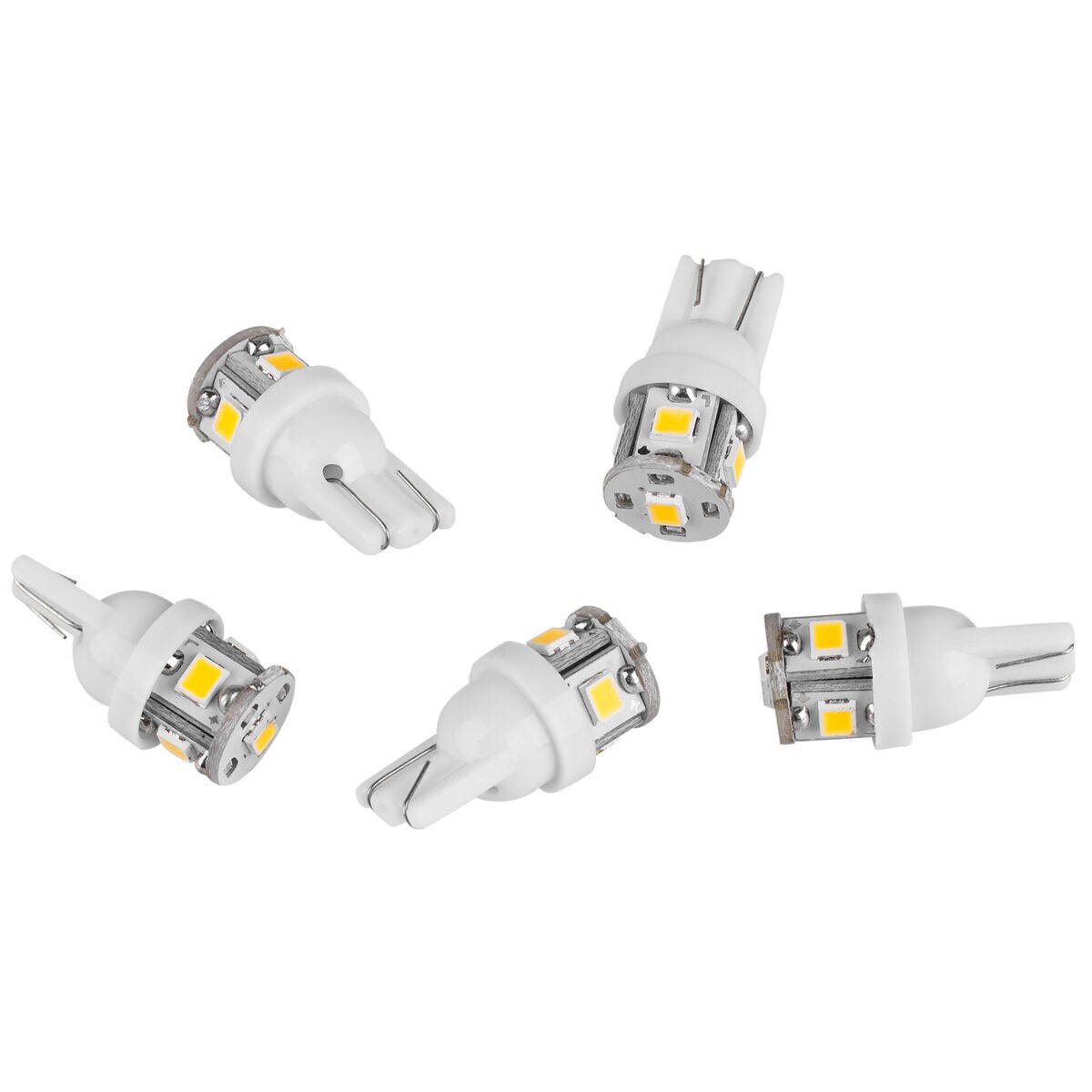 12 Volt T10 Wedge LED Warm White Lamps 5-Pack